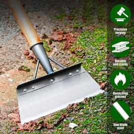 Multifunctional Cleaning Shovel, Heavy Duty Steel Garden Shovel, Outdoor Flat Shovel Ice Shovel, Farm Weeding Planting Shovel, Garden Spade Shovel for Weeds Moss Lawn Edging and Ice Floor (9.8in)