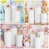 Putros Cylinder Pedestal Covers White 3Pcs Spandex Cylinder Plinth Stand