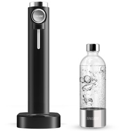 Sparkling Water Maker, Soda Streaming Machine for Home with 1L BPA-Free Carbonation Bottle Seltzer Carbonated Water Maker, Compatible with Standard 60L CO2 Carbonators(Not Included) (Black)