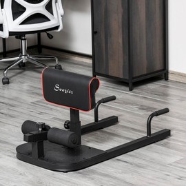 Soozier 3-in-1 Padded Push Up Sit Up Deep Sissy Squat Machine Home Gym Fitness Equipment, Black - Color: Black