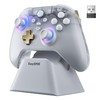 EasySMX D05 PC コントローラー、充電ドック、RGBバックライト、ワイヤレスコントローラー、Switch ジョイコン、PC/Switch/iOS/Android/Steam Deck用ゲームパッド、ホール効果トリガー付き、ジョイスティック/1000mAhバッテリー（‌白）
