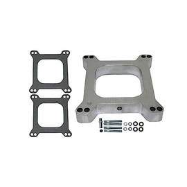 1" Open Square Aluminum Carburetor Spacer, Compatible with Edelbrock Holley SBC BBC Chevy V8