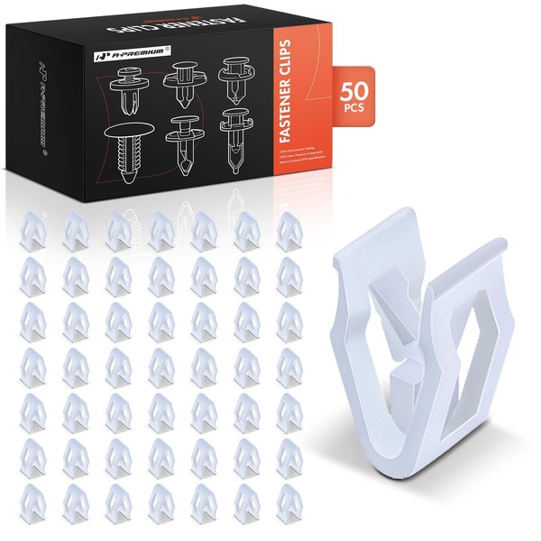 A-Premium 50PCS Nylon Front Bumper & Trim Fastener Retainer Clip