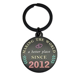 DGXMD 13th Birthday Gifts - Born in 2012 Birthday Keyring - Birthday Gifts for 13 Year Old Boys Girls - 13th Birthday Present