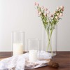 Hurricane Glass Candle Holder Clear Cylinder Vases, Pillar Candle Holders