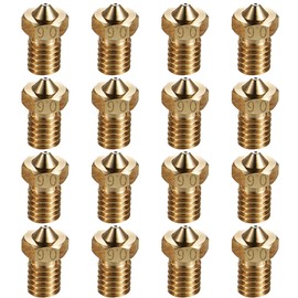 16Pcs V6 Nozzles 0.6mm Compatible for E3D V5 V6 Hotend, Prusa Brass Nozzle 0.6mm Compatible with ANYCUBIC I3 Mega, Anet A8 CHT, Prusa i3 MK3/MK3S 3D Printer Extruders Nozzles,
