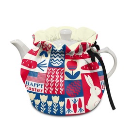 Xernghsao Tea Cozy for Tea Pot Easter Bunny Print Tea Cozy for Teapot Small Suitable for Protecting Coffee Pots Kettles Can be Kept Warm at Breakfast Dining Table Kitchen Decor Accessories