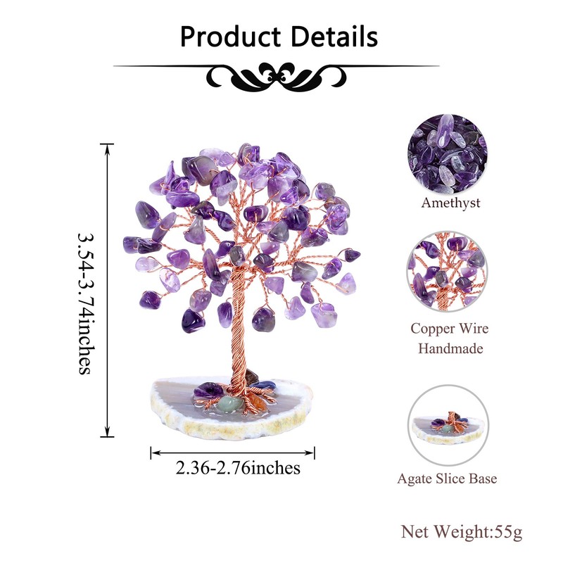 CrystalTears Feng Shui Decorative Tree of Life Handmade Wire Wrap