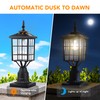 Kemeco ST4224Q-A Solar Post Light Outdoor, Landscape Led Squared Frame