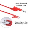 Cleqee Stackabe Banana Plugs to Alligator Clips Test Leads 10