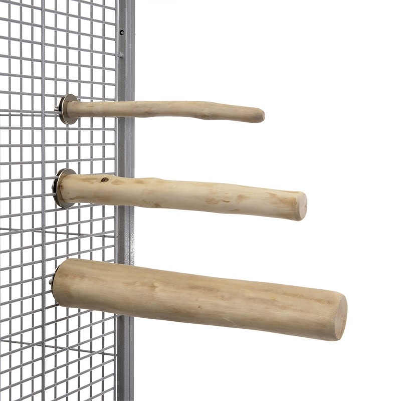 Java One-sided screw-on perch made of coffee wood for cockatiels