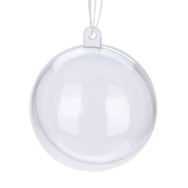 Pack of 20 Transparent Plastic Baubles Fillable Empty Plastic Baubles for Christmas Tree and Party Decoration