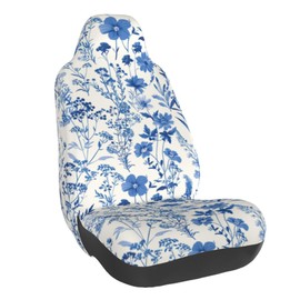 BzcjLyhbZ Blue Floral Car Seat Covers, Automotive Comfort for Most Cars, Vans, Trucks, SUVs