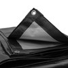 waterproof tough 240gsm black tarpaulins/builders tarps/camping ground sheet (1m x1m)