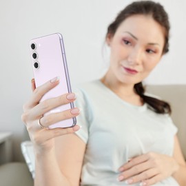 imluckies Camera Lens Protector for Sansung Galaxy S24 / S23 / S23 Plus, Bling Aluminum Alloy Ring & HD Tempered Glass, 9H Hardness Anti-Scratch Back Screen Camera Cover [NOT for S24+], Glitter Sliver