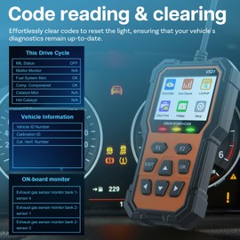 OBD2 Scanner Diagnostic Tool [Upgraded] by MMOBIEL - Check Engine Car Code Reader with Reset, I/M Readiness, Mode 6 & 8 - Car OBDII/EOBD Diagnostic Scan Tool for All Vehicles That Comply OBD2 Protocol