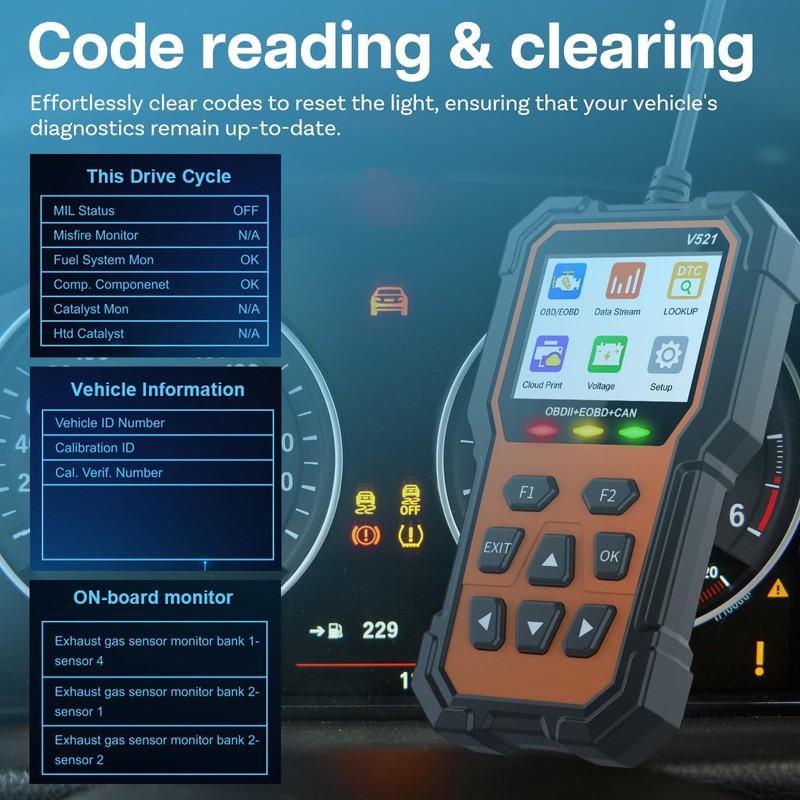 OBD2 Scanner Diagnostic Tool [Upgraded] by MMOBIEL - Check Engine