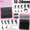 YIDUO Lashes Clusters Kit 200D+300D+Spikes+Bottom Cluster Lash Extensions Kit with