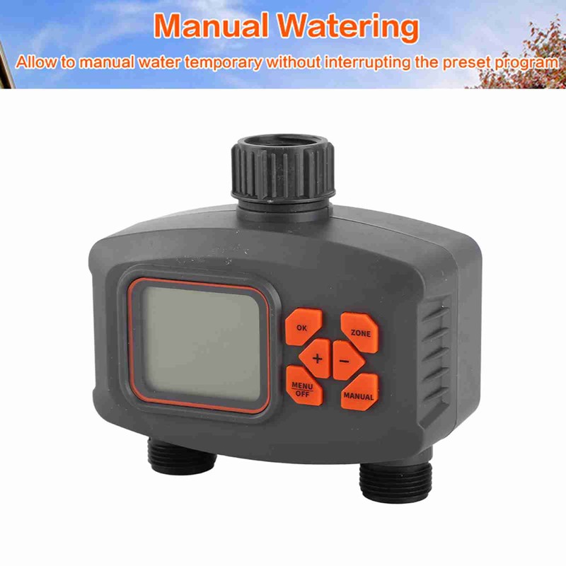 Watering Timer Large Screen Dual Outlet Dual Control Smart Garden