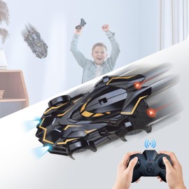 Cuthuy Escalada de Pared Control Remoto Coch, Modo Dual 360deg Giratorio RC Stunt Coches con Faro Juguetes Recargables para 4 5 6 7 8-12 Años Niños Niñas Regalo