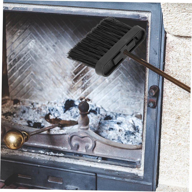KOMBIUDA European Style Handheld Fireplace Brush Replacement Head with Ergonomic