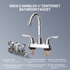 SOKA Bathroom Sink Faucet for 3 Hole, 4 Inch Stainless