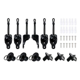 Universal Sunshade Replacement kit Bungee Jumping kit, Sunshade Strap, Weather Resistance, Compatible with Coolaroo Exterior Roller Blinds, Outdoor louvers, and Outdoor Roller Blinds (Black, 3)