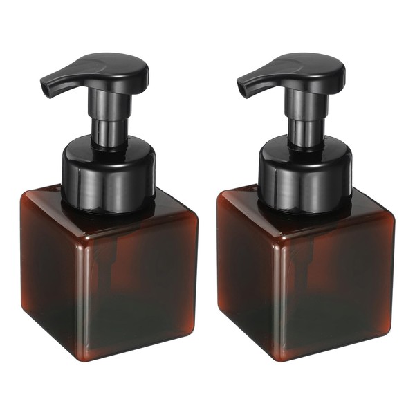uxcell 2PCS Square Empty Foam Pump Bottle, 250ml Travel Foam