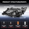 Aosky Compatible with 2012 2013 2014 Toyota Camry Headlights Assembly