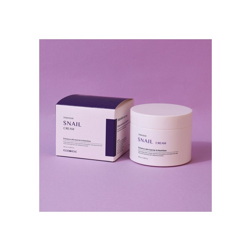 Food Aholic 3-Pack Intensive Snail Cream 100ml / Moisturizing Cream,