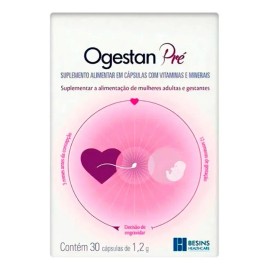 Ogestan Pré Cápsulas Suplemento Multivitamínico Prenatal Sabor