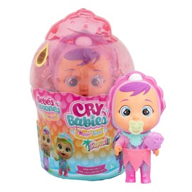 Cry Babies Magic TEARS Tropical Shiny Shells Coraline Collectible Doll Crying Foaming Tears with 8 Accessories - Toy for Girls and Boys + 3 Years