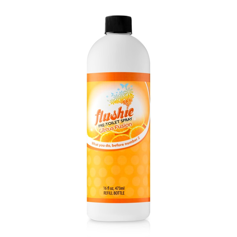 Flushie Pre-Toilet Spray Travel Size Toiletries Bathroom Spray Citrus 1
