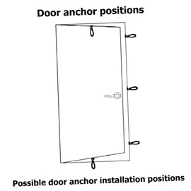 BESPORTBLE 2pcs Fitness Door Heavy-Duty Elastic Resistance Bands for Construction for Strength Training and Stretching Exercises Black