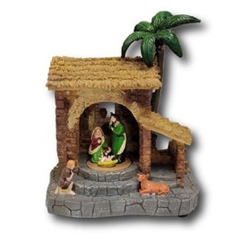 Wizardi Traditional Nativity Scene Christmas Miniature. Christmas Village F07M4-2