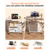 QZMDSM Portable Desk with Wheels Small Standing Desk on Wheels