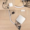 Cable Sleeve : self-Closing White Cable Tidy Sleeve for Better