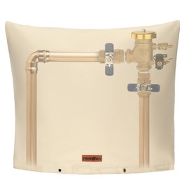 Homiton Backflow Preventer Insulation Cover (5°F) 5 Layer 30" W x 24" H Sprinkler Valve Cover Insulated Well Pump Cover Backflow Covers for Winter Freeze Protection (Beige, 30''W x 24''H)