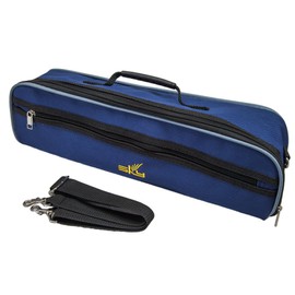 Sky C Flute Hard Case Cover w Side Pocket/Handle/Strap Deep Blue Color