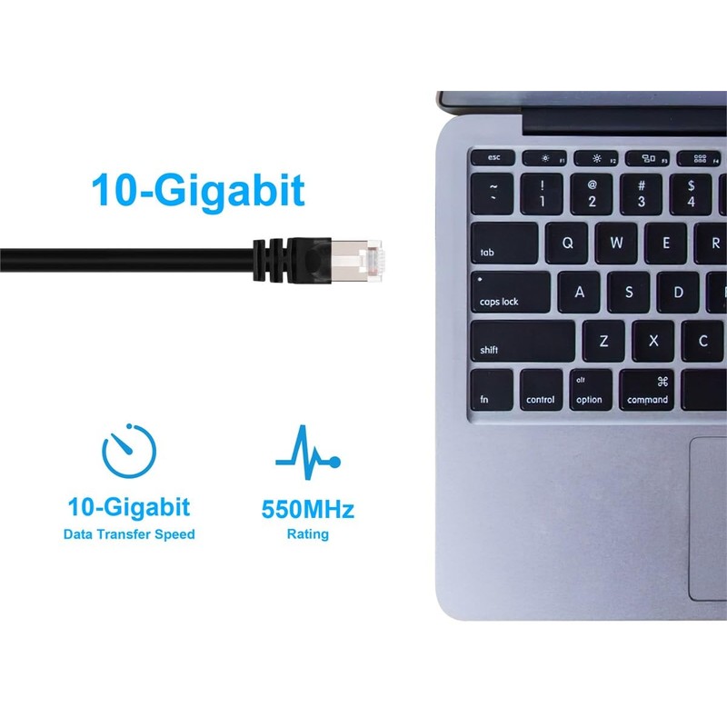 Monoprice Cat6A Ethernet Patch Cable - 1 Feet - Black