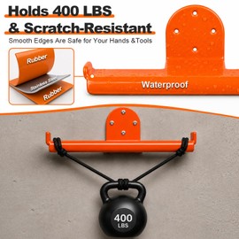ZSLTLDU 1 Pack Backpack Blower Rack, Heavy Duty Anti-Scratch Leaf Blower Hanger with Hose Holder, Backpack Sprayer Wall Mount for Garage, Warehouse & Outdoor Tool Storage