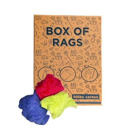 SupremePlus Premium Color Terry Cloth Rags - (50 lbs. Box) Super Absorbent Cotton Towel Cleaning Rags for Garage, Shop Rags, Industrial Use & Housekeeping - Shop Rags Bulk