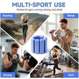 Weighted Bangles for Wrist and Ankle Weights for Women 0.5LB Each (Set of 2) | Workout Weights for Yoga, Pilates & Walking | Leg & Arm Weights Men BLUE