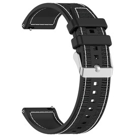 TenCloud Nylon Silicone Watch Band Strap for iON Edge Golf Watch Strap Breathable Wristband Compatible with iON Edge Golf Smartwatch (Black)