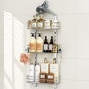 Orimade Aluminum Hanging Shower Caddy Over Head, Adjustable Anti-Slip Bathroom