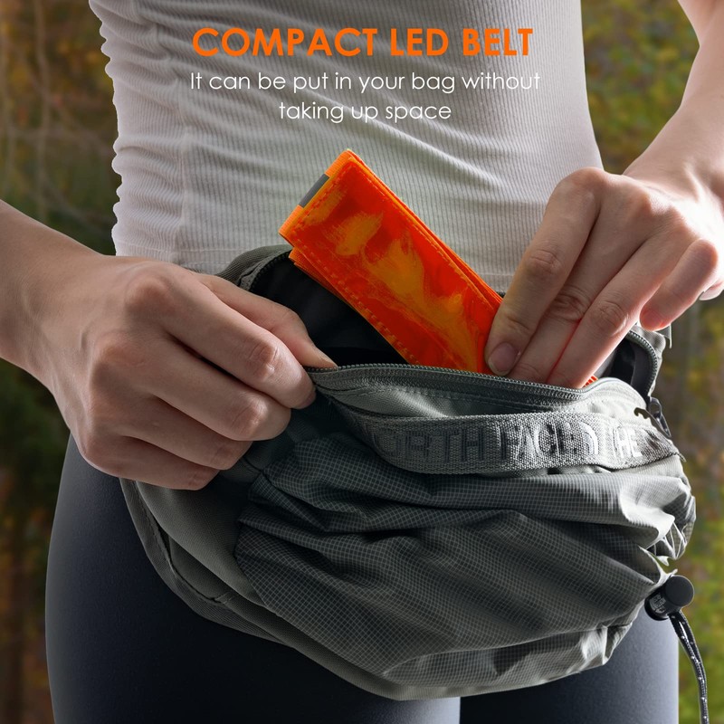 Todoxi LED Belt Reflective Sash for Walking at Night, High