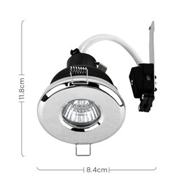 MiniSun | Polished Chrome GU10 Recessed Ceiling Downlight | Bath Recessed Lighting, Home Décor & Improvement Essential