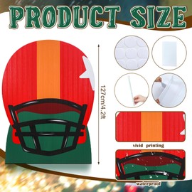 Vercraft 4.2 Ft Football Helmet Cardboard Cutout Stand up Life Size Sports Football Party Decorations Hockey Baseball Game Day Backdrop Photo Props Standup for Sports Theme Party Events Supply