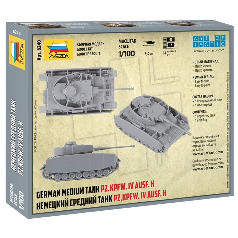 Zvezda 6240 Panzer IV Modellbausatz, Mehrfarbig