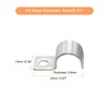 sourcing map 60 Pcs Pipe Strap Fit for 5/16in(8mm) 304